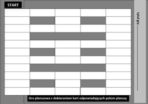 gra planszowa z dobieraniem kart-odpowiadajacych polom planszy